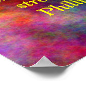 Poster du verset de la Bible arc-en-ciel phil. 413 (Coin)