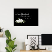 Poster du verset du mariage à fleurs blanches (Bureau à domicile)