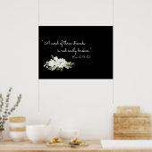 Poster du verset du mariage à fleurs blanches (Cuisine)