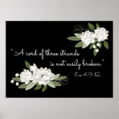 Poster du verset du mariage à fleurs blanches (Devant)