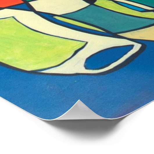 Poster du vin Abstrait (Coin)