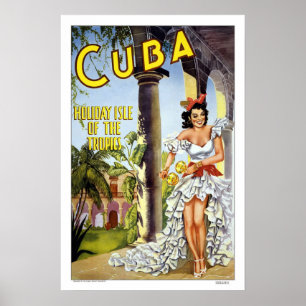 Poster du Vintage voyage cubain