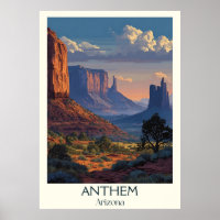 Poster du Vintage voyage d'Anthem Arizona | Retro