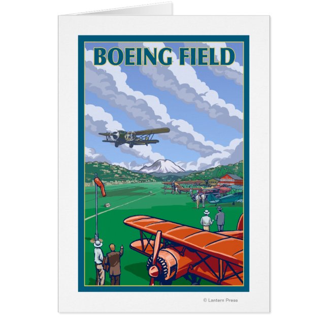 Poster du Vintage voyage de Boeing Field (Devant)