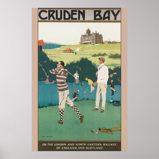 Poster du Vintage voyage de Cruden Bay (Devant)