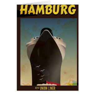 Poster du Vintage voyage de la ligne de Hambourg