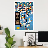 Poster du Vintage voyage de la Nouvelle-Angleterre (Bureau à domicile)