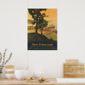 Poster du Vintage voyage de la Nouvelle-Angleterre (Cuisine)