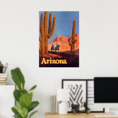 Poster du Vintage voyage de l'Arizona (Bureau à domicile)
