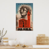 Poster du Vintage voyage de Parme, Italie (Cuisine)