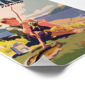Poster du Vintage voyage de pêche Canada (Coin)