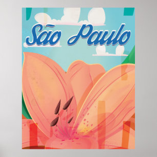 Poster du Vintage voyage de São Paulo