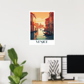 Poster du Vintage voyage de Venise (Bureau à domicile)