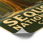 Poster du Vintage voyage du parc national Sequoia (Coin)