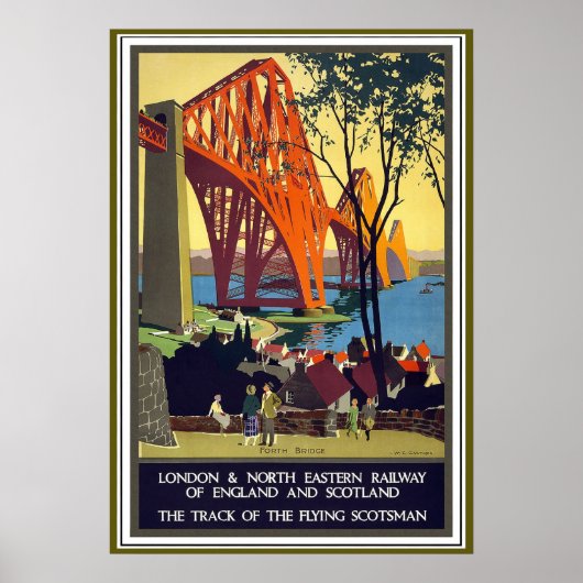 Poster du Vintage voyage du pont Forth (Devant)