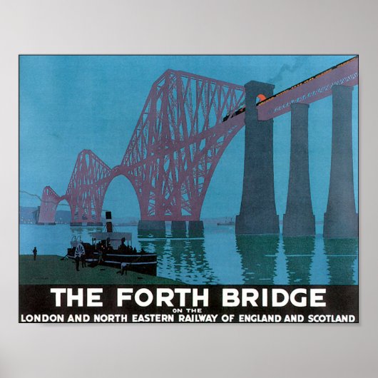 Poster du Vintage voyage du pont Forth (Devant)