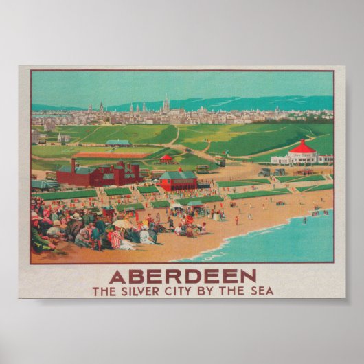 Poster du Vintage voyage écossais Aberdeen (Devant)