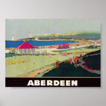 Poster du Vintage voyage écossais Aberdeen