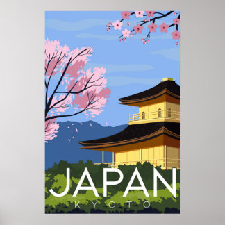 Poster du Vintage voyage japonais