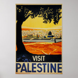Poster du Vintage voyage palestinien