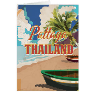 Poster du Vintage voyage Pattaya Thaïlande
