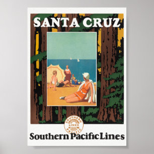 Poster du Vintage voyage père Noël Cruz 1926