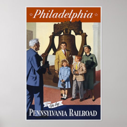 Poster du Vintage voyage Philadelphie (Devant)