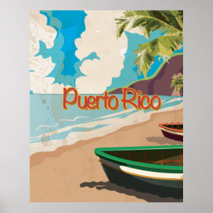 Poster du Vintage voyage Porto Rico