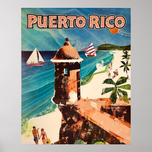 Poster du Vintage voyage Porto Rico (Devant)