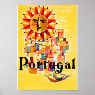 Poster du Vintage voyage portugais restauré