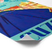 Poster du Vintage voyage rétro Cuzco Pérou (Coin)