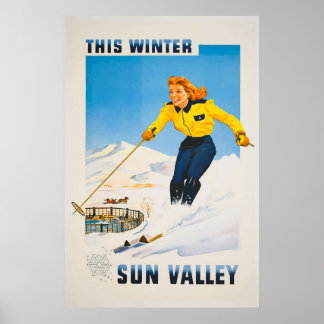 Poster du Vintage voyage Sun Valley Idaho