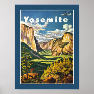 Poster du Vintage voyage Yosemite