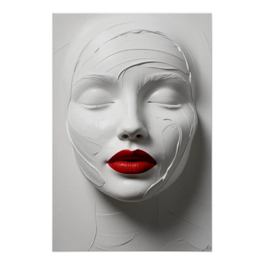 Poster du visage abstrait (Devant)