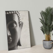 Poster du visage de Bouddha noir et blanc