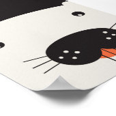 Poster du visage de castor - 11 po x 8,5 po (Coin)