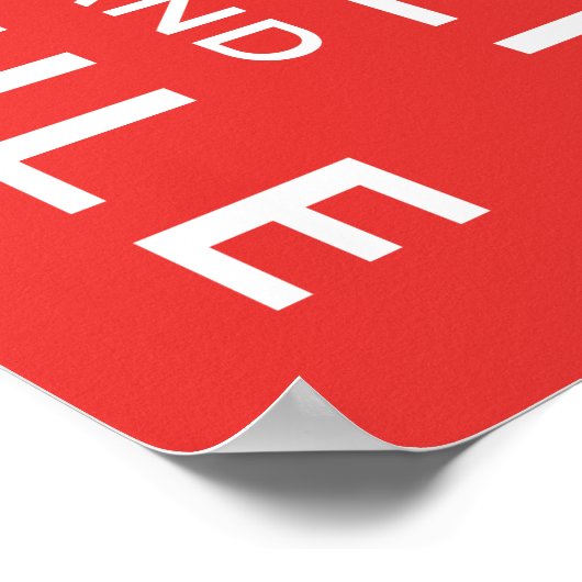 Poster du visage de Conserver le calme et le souri (Coin)