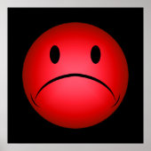 Poster du visage de Red Frownie (Devant)