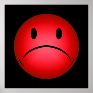 Poster du visage de Red Frownie