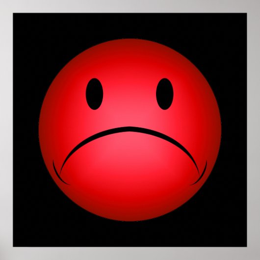 Poster du visage de Red Frownie (Devant)