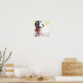 Poster du visage d'une femme Abstraite (Cuisine)