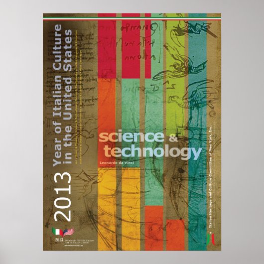 Poster du vol d'oiseaux Leonardo da Vinci Codex (Devant)