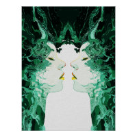 Dualité Éthérée – Reflet de Miroir Surréaliste
