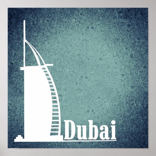 Poster Dubai Burj Al Arab Building (Devant)