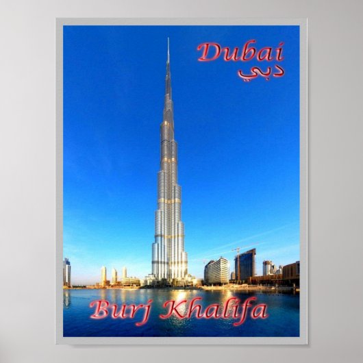 Poster Dubaï - Burj Khalifa - (Devant)