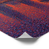 Poster Dubaï Burj Khalifa Pointillisme Skyline Coucher de (Coin)