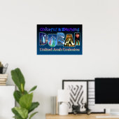Poster Dubaï colorée et passionnante (Bureau à domicile)