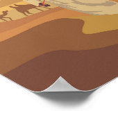 Poster Dubai Émirats Arabes Unis Désert Safari Retro (Coin)