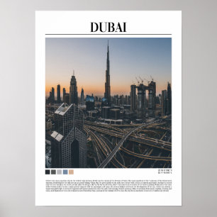 Poster Dubaï - Emirats Arabes Unis Minimaliste
