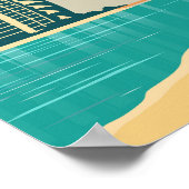 Poster Dubai Émirats Arabes Unis Retro Art Voyage (Coin)